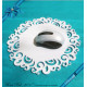 White Scroll Mouse Pad